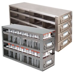 Chemglass Life Sciences Freezer Rack Only, Upright Drawer Style, for Standard