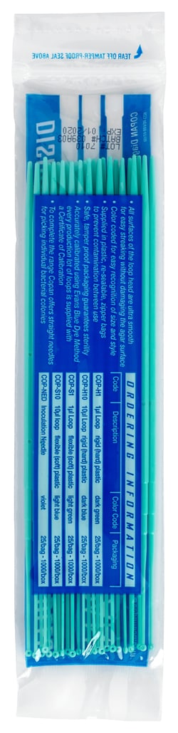 Copan Diagnostics Calibrated Disposable Inoculating Loops and Needles in Zip Lock Pack Inoculating Loop, Flexible | Buy Online | Copan Diagnostics | Fisher Scientific