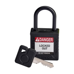 Brady&trade;&nbsp;Velocity Nylon Padlock 1 in. Pla Shkl KD 1/Ea.