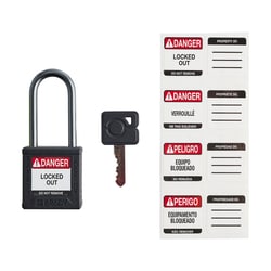 Brady&trade;&nbsp;Velocity Nylon Padlock 1.5 in. Alum Shkl KD 6/PK