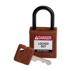 Brady Velocity Nylon Padlock 1 in. Pla Shkl KD 1/Ea. Red | Buy Online | Brady&trade; | Fisher Scientific