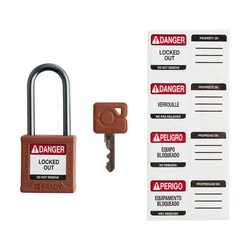 Brady Velocity Nylon Padlock 1.5 in. Alum Shkl KD 6/PK Orange | Buy Online | Brady&trade; | Fisher Scientific