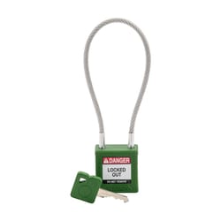 Brady&trade;&nbsp;Velocity&trade; 8 in. Compact Cable Lockout Padlocks, Keyed Different