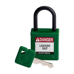 Brady Velocity Nylon Padlock 1 in. Pla Shkl KD 1/Ea. Red | Buy Online | Brady&trade; | Fisher Scientific
