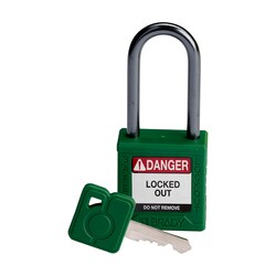 Brady Velocity Nylon Padlock 1.5 in. Alum Shkl KD 1/Ea. Black | Buy Online | Brady&trade; | Fisher Scientific