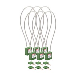 Brady&trade;&nbsp;Velocity&trade; 16 in. Compact Cable Lockout Padlocks, Keyed Alike