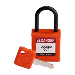 Brady Velocity Nylon Padlock 1 in. Pla Shkl KD 1/Ea. Red | Buy Online | Brady&trade; | Fisher Scientific