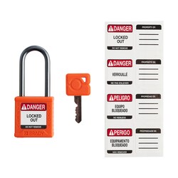 Brady Velocity Nylon Padlock 1.5 in. Alum Shkl KD 6/PK Orange | Buy Online | Brady&trade; | Fisher Scientific