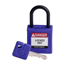 Brady Velocity Nylon Padlock 1 in. Pla Shkl KD 1/Ea. Red | Buy Online | Brady&trade; | Fisher Scientific