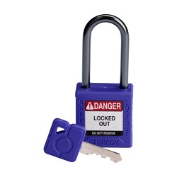 Brady Velocity Nylon Padlock 1.5 in. Alum Shkl KD 1/Ea. Black | Buy Online | Brady&trade; | Fisher Scientific