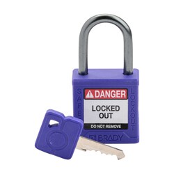 Brady&trade;&nbsp;Velocity&trade; Compact Nylon Lockout Padlocks, Keyed Different
