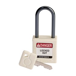Brady Velocity Nylon Padlock 1.5 in. Alum Shkl KD 1/Ea. Black | Buy Online | Brady&trade; | Fisher Scientific