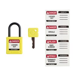 Brady Velocity Nylon Padlock 1 in. Pla Shkl KA 3/PK Yellow | Buy Online | Brady&trade; | Fisher Scientific