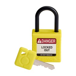 Brady Velocity Nylon Padlock 1 in. Pla Shkl KD 1/Ea. Red | Buy Online | Brady&trade; | Fisher Scientific