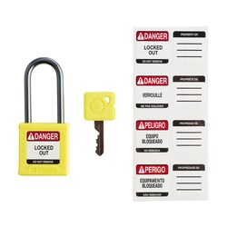 Brady Velocity Nylon Padlock 1.5 in. Alum Shkl KD 6/PK Orange | Buy Online | Brady&trade; | Fisher Scientific