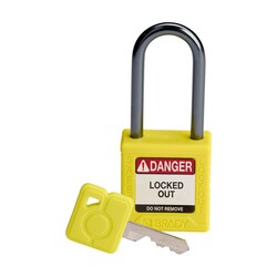 Brady Velocity Nylon Padlock 1.5 in. Alum Shkl KD 1/Ea. Black | Buy Online | Brady&trade; | Fisher Scientific