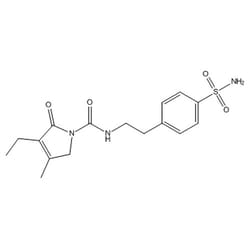 Chemscene AbaChemscene,4-[2-[(3-Ethyl-4-methyl-2-oxo-3-pyrrolin-1-yl)carboxamido]ethyl]benzenesulfonamide,119018-29-0,Formula:C16H21N3O4S,M.