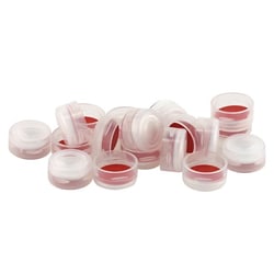 Chemglass Life Sciences Cap, Chem Snap, 11mm, Natural, Pre-Cut Septa, PTFE/Silicone