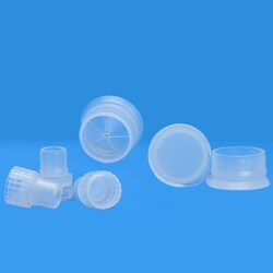 Chemglass Life Sciences Snap Plug, 8mm, Clear, Polyethylene, with Starburst,
