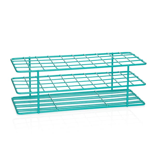 United Scientific Heavy-Duty Epoxy Coated Wire Rack For Test Tubes Teal ...