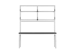 Diversified Space Integra Bench with Phenolic Top, Adjustable Height, Duplex Outlets, and Configurable Shelves 30 x 72 x 28.75 to 35.75 in. | Buy Online | Diversified Space | Fisher Scientific