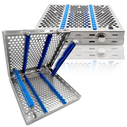 Surgical Design Sterilization Cassette Double Button Tray With Removable Holding Clamps 40 | Buy Online | Surgical Design&trade; | Fisher Scientific