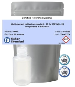 Fisherbrand&trade;&nbsp;Multi-element calibration standard- 2A for ICP-MS in HNO3 5%