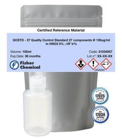 Fisherbrand&trade;&nbsp;QCSTD - 27 Quality Control Standard in HNO3 5%; HF tr%