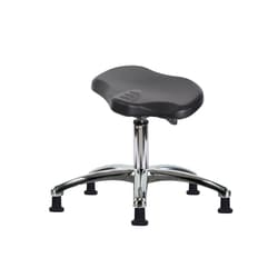 Fisherbrand&trade;&nbsp;Polyurethane ESD Ray Sit-Stand Stool Chrome Desk Height with ESD Stationary Glides