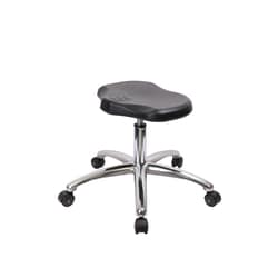 Fisherbrand Polyurethane ESD Ray Stool Chrome Desk Height with ESD Casters In Black Polyurethane | Buy Online | Fisher Scientific