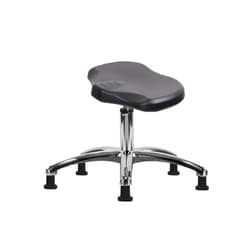 Fisherbrand&trade;&nbsp;Polyurethane ESD Ray Stool Chrome Desk Height with ESD Stationary Glides