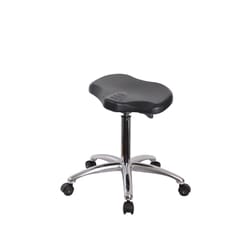 Fisherbrand&trade;&nbsp;Polyurethane ESD Ray Sit-Stand Stool Chrome Medium Bench Height with ESD Casters