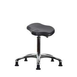 Fisherbrand&trade;&nbsp;Polyurethane ESD Ray Sit-Stand Stool Chrome Medium Bench Height with ESD Stationary Glides