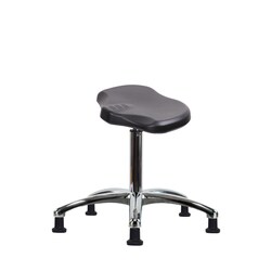 Fisherbrand&trade;&nbsp;Polyurethane ESD Ray Stool Chrome Medium Bench Height with ESD Stationary Glides