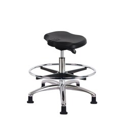 Fisherbrand&trade;&nbsp;Polyurethane ESD Ray Sit-Stand with Chrome Foot Ring and ESD Stationary Glides