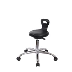 Fisherbrand&trade;&nbsp;Polyurethane ESD Serpent Sit-Stand Stool Chrome Desk Height with ESD Casters