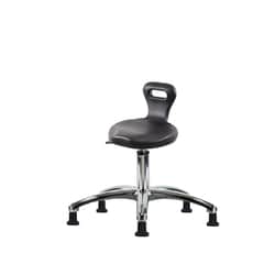 Fisherbrand&trade;&nbsp;Polyurethane ESD Serpent Stool Chrome Desk Height with ESD Stationary Glides