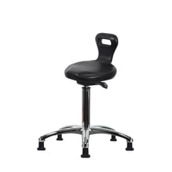 Fisherbrand&trade;&nbsp;Polyurethane ESD Serpent Sit-Stand Stool Chrome Medium Bench Height with ESD Stationary Glides