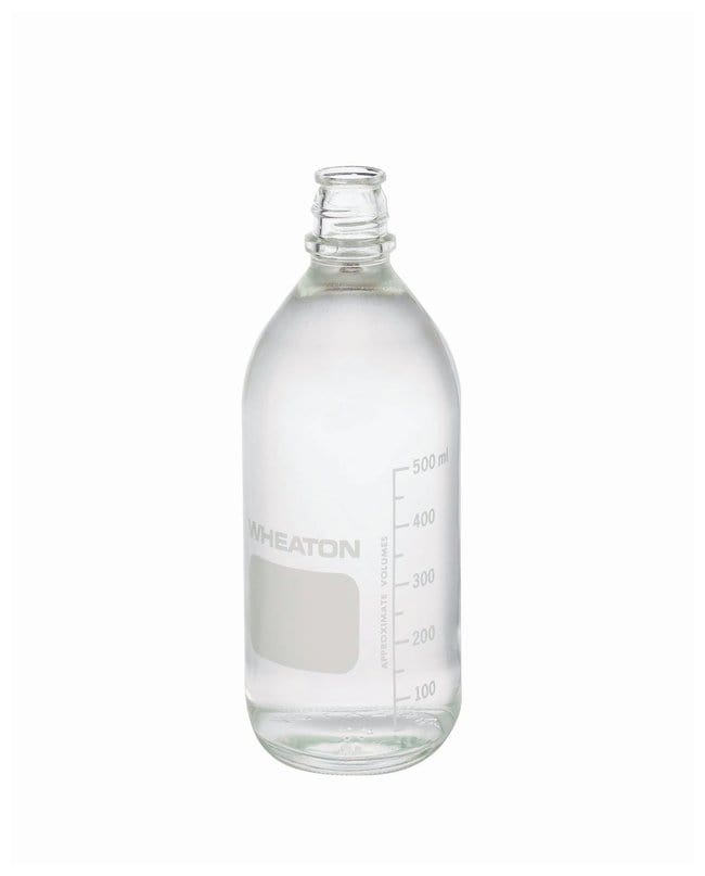 DWK Life Sciences Wheaton Graduated Media/Lab Bottles Clear Glass