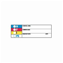 Brady HMIG Labels HMIG format; Paper; 1.5 x 3.88 in.:Mailing and Shipping