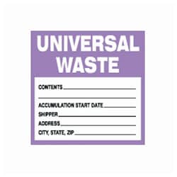 Brady™ Universal Waste Labels
