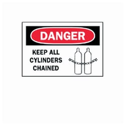 Brady™ Chemicals and Hazardous Materials Signs: KEEP ALL CYLINDERS CHAINED