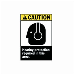 Brady&trade;&nbsp;Caution Hearing Protection Required in This Area Signs