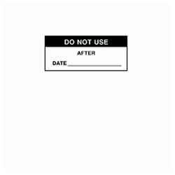Brady Write-on Inspection Labels Message: Do Not Use After; Red on white;:Mailing