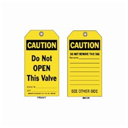 Brady Accident Prevention Tags - Caution:Facility Safety and Maintenance:Equipment