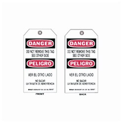 Brady&trade;&nbsp;Accident Prevention Tags with Same Fronts and Backs