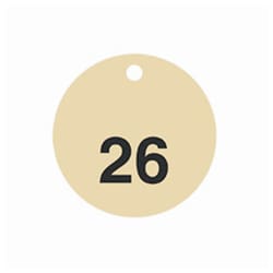 Brady Stamped Brass Tags Numbered From 1 to 75:Facility Safety and Maintenance:Equipment