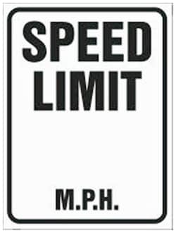 Accuform Signs&nbsp;Traffic Safety Signs: Speed Limit