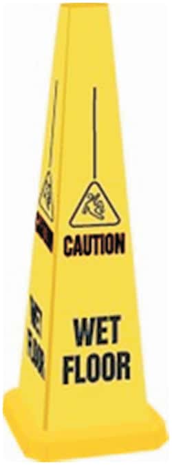 Accuform Signs&nbsp;Quad Warning Safety Cone, Wet Floor