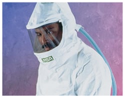 MSA Versa-Hood™ Respirator With Vortex Tube Accessory, Simple Hood Suspension